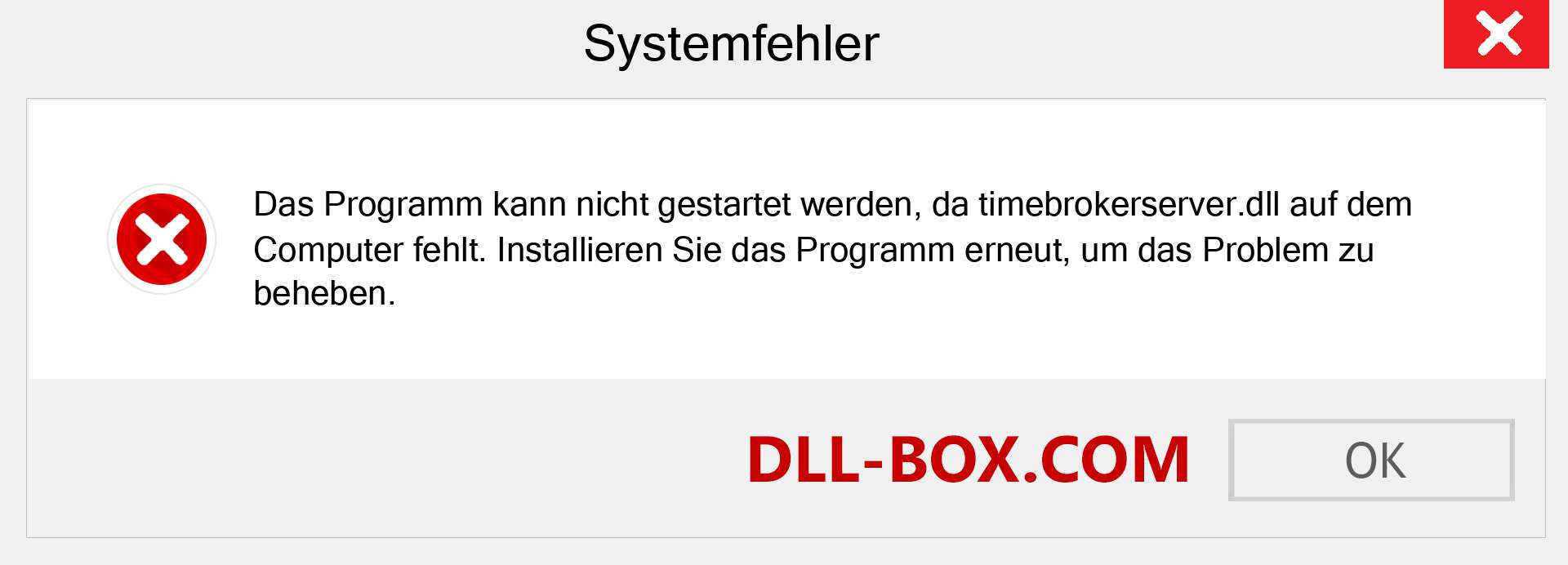 timebrokerserver.dll-Datei fehlt?. Download für Windows 7, 8, 10 - Fix timebrokerserver dll Missing Error unter Windows, Fotos, Bildern